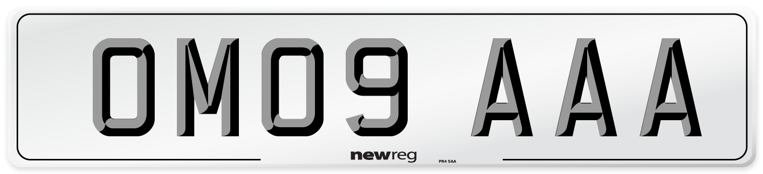 OM09 AAA Number Plate from New Reg